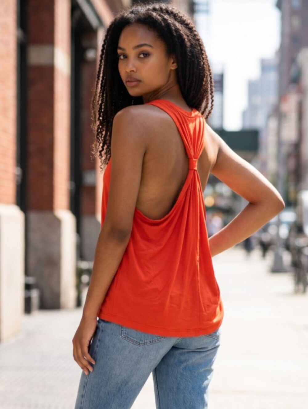 Like New! Club Monaco Racer Back Tie V Neck Top Shirt